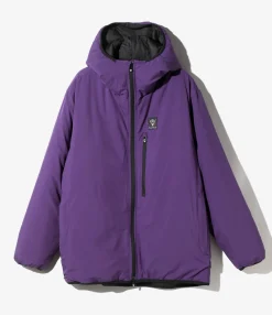Insulator Zipped Parka - Purple - Poly Peach Skin
