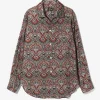Italian Collar Shirt - Arabesque- Printed Cotton Lawn