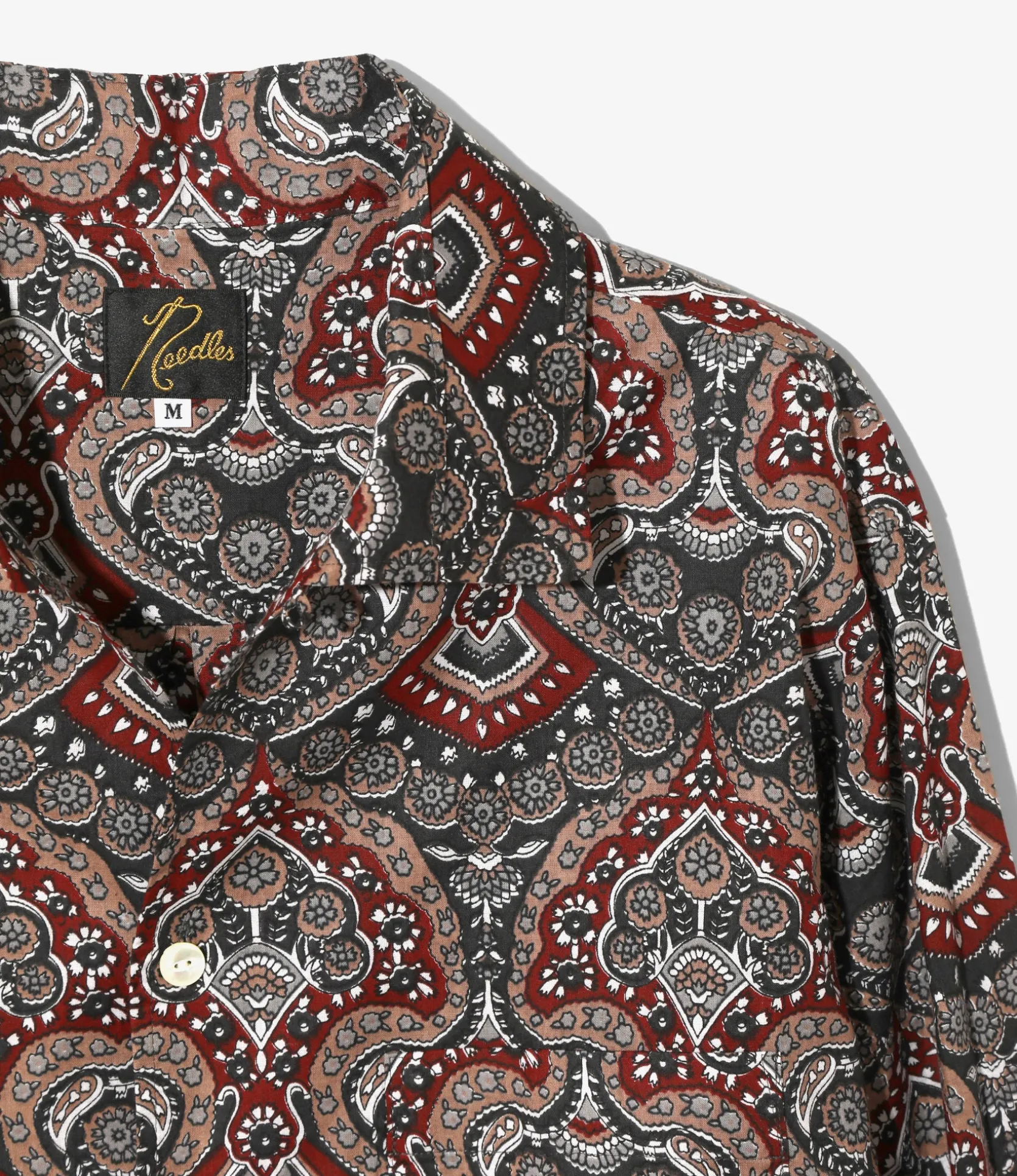 Italian Collar Shirt - Arabesque- Printed Cotton Lawn