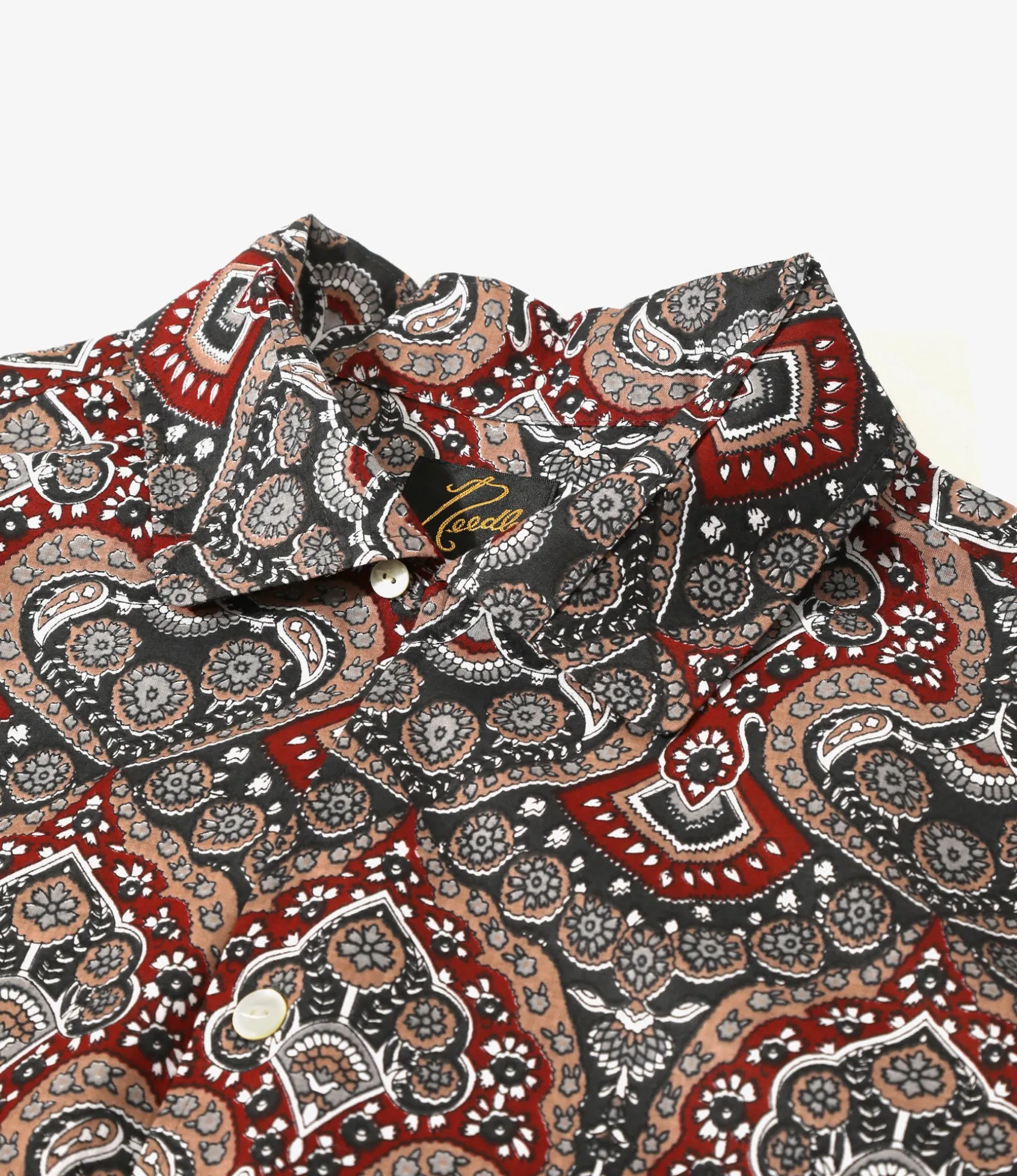 Italian Collar Shirt - Arabesque- Printed Cotton Lawn