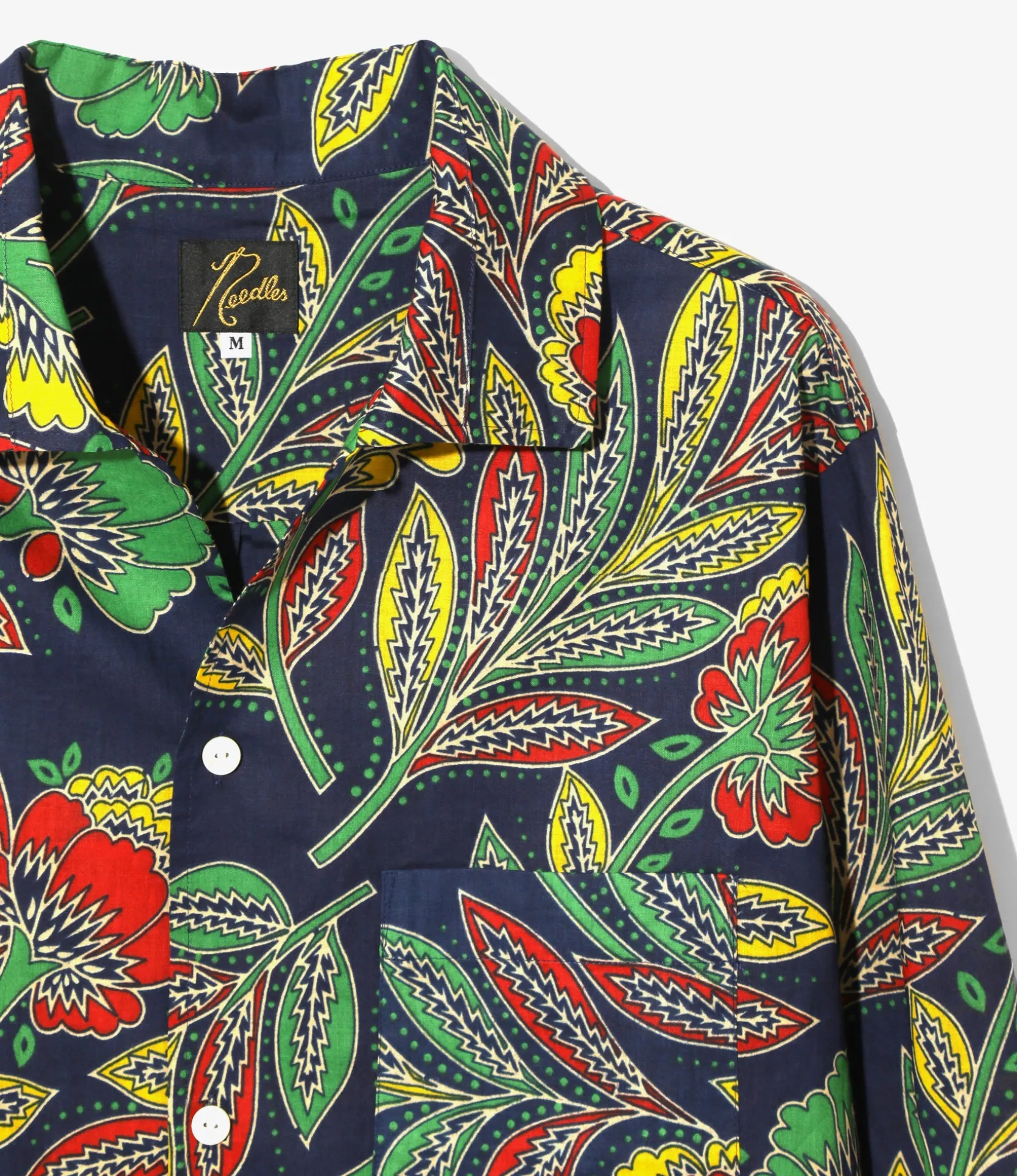 Italian Collar Shirt - Botanical - Printed Cotton Lawn