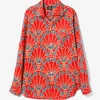 Italian Collar Shirt - Ginkgo - Printed Cotton Lawn
