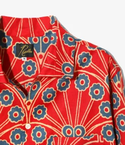 Italian Collar Shirt - Ginkgo - Printed Cotton Lawn