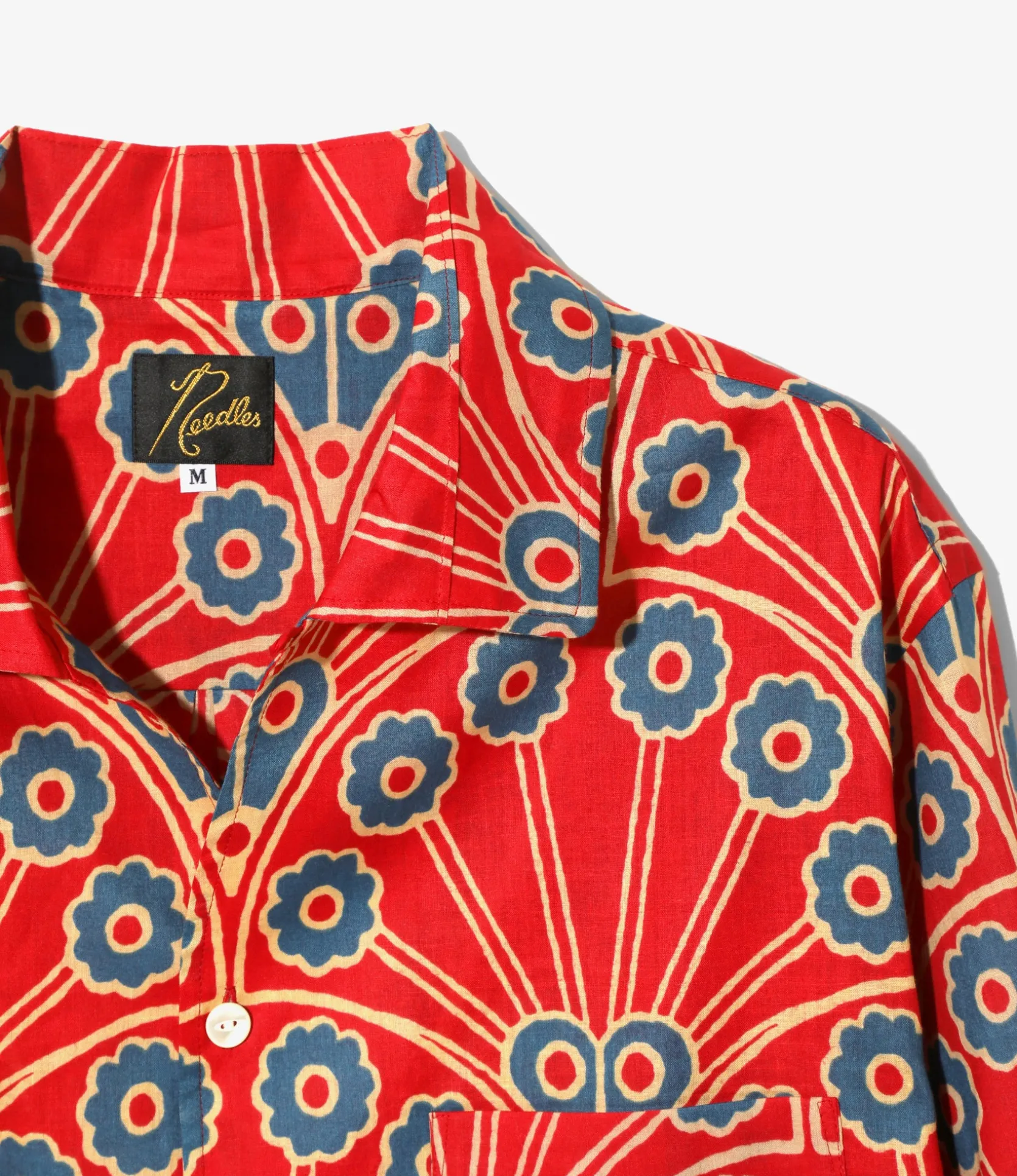 Italian Collar Shirt - Ginkgo - Printed Cotton Lawn