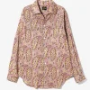 Italian Collar Shirt - Paisley - Printed Cotton Lawn