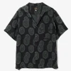 Italian Collar S/S Shirt - Purple / Green - R/PE Ring Cut Jq