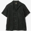 Italian Collar S/S Shirt - Green - R/N Bright Stripe