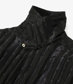 Italian Collar S/S Shirt - Purple - R/N Bright Stripe