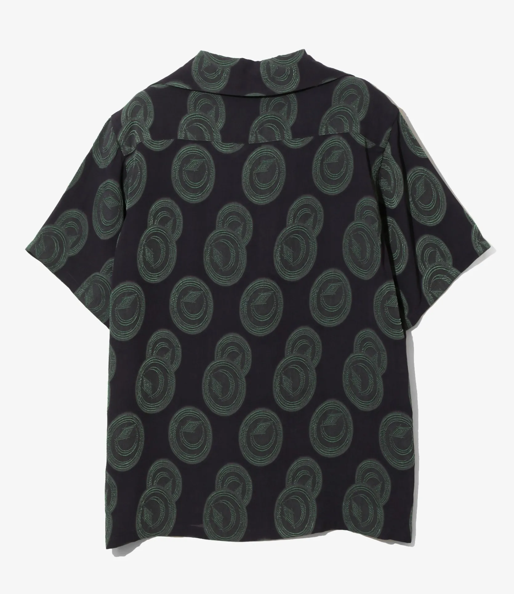 Italian Collar S/S Shirt - Purple / Green - R/PE Ring Cut Jq