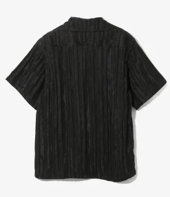 Italian Collar S/S Shirt - Purple - R/N Bright Stripe