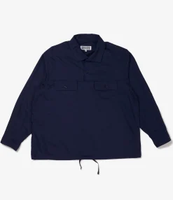 Jumper Shirt - Navy Superfine Poplin