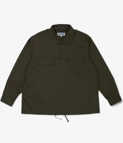 Jumper Shirt - Olive Superfine Poplin