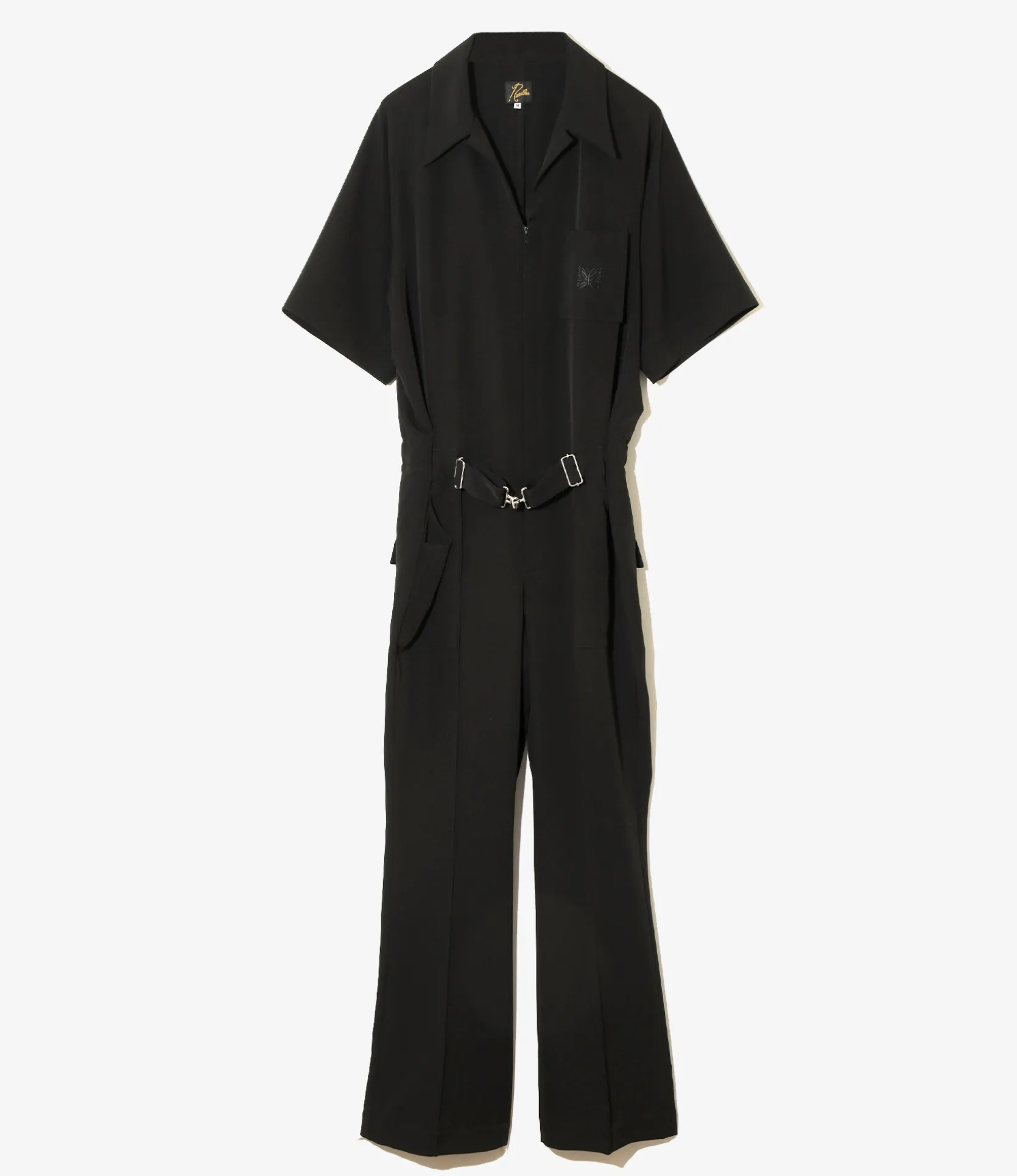 Jumpsuit - Black - Poly Light Double Cloth