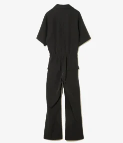 Jumpsuit - Black - Poly Light Double Cloth
