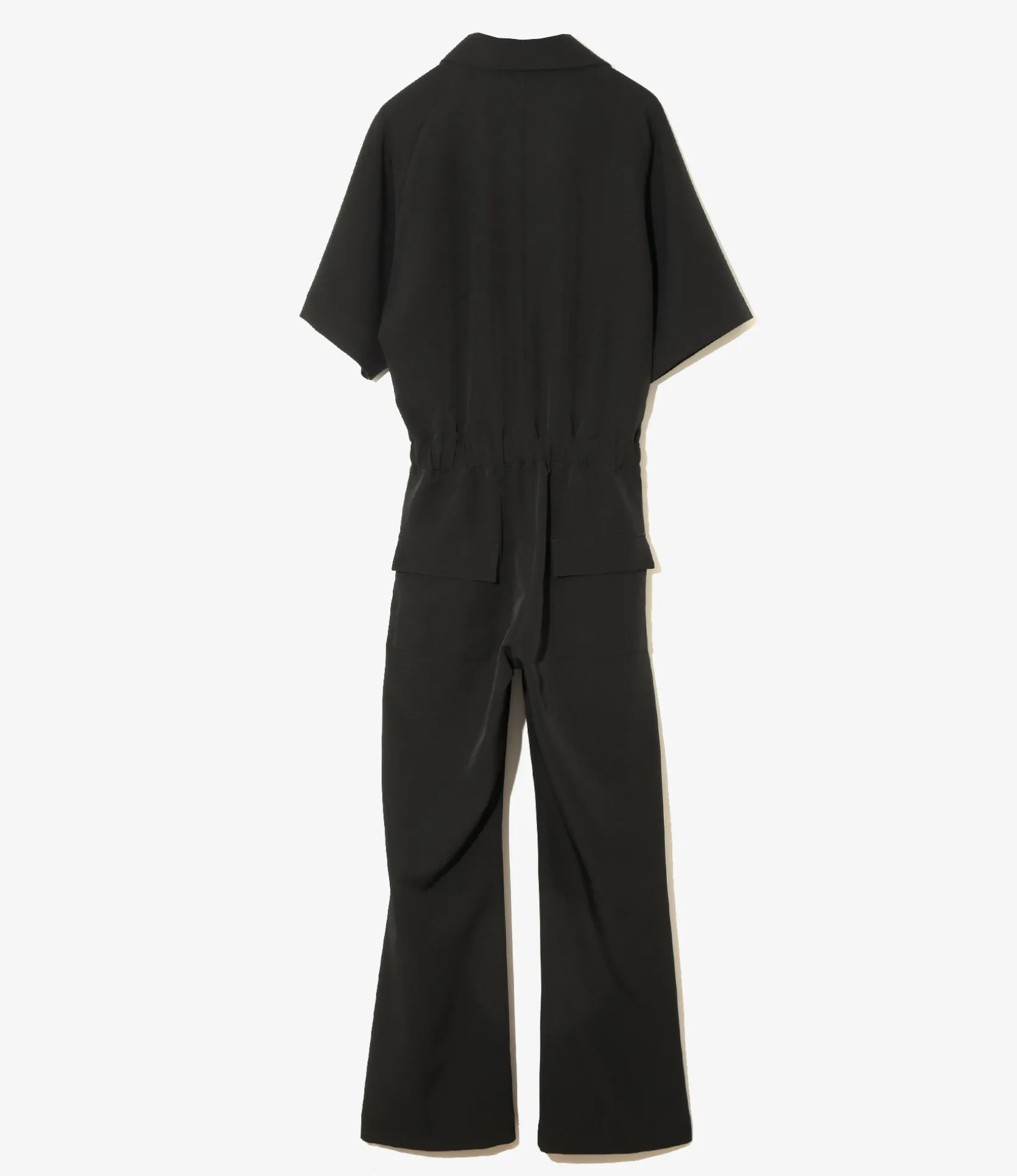 Jumpsuit - Black - Poly Light Double Cloth
