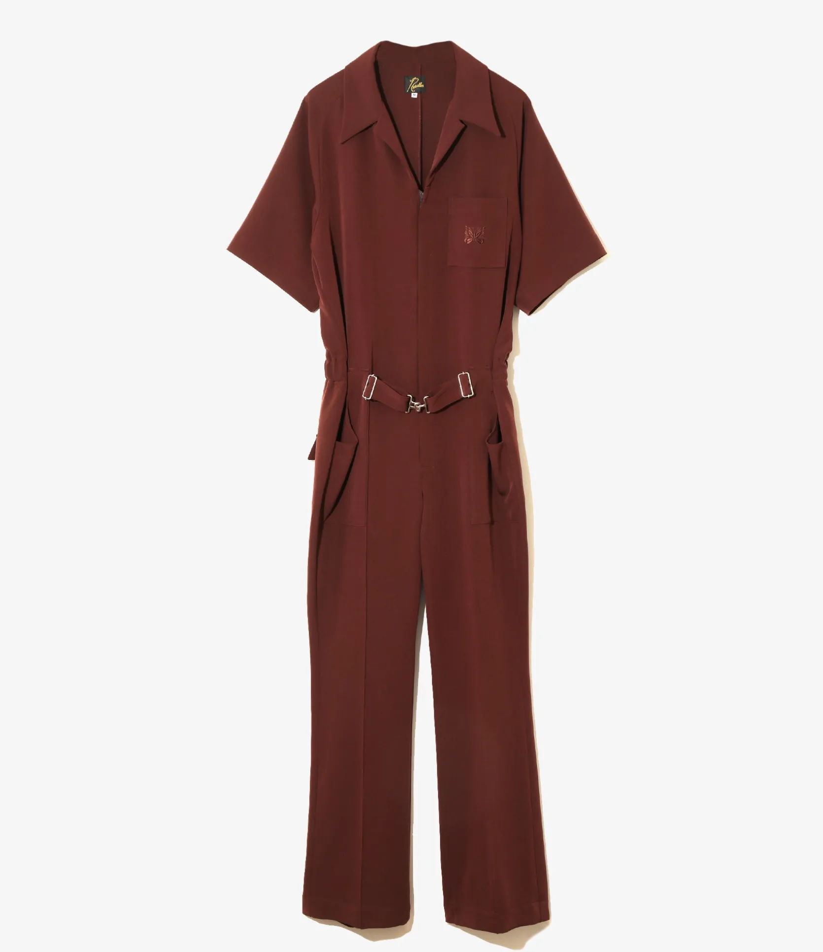 Jumpsuit - Brown - Poly Light Double Cloth