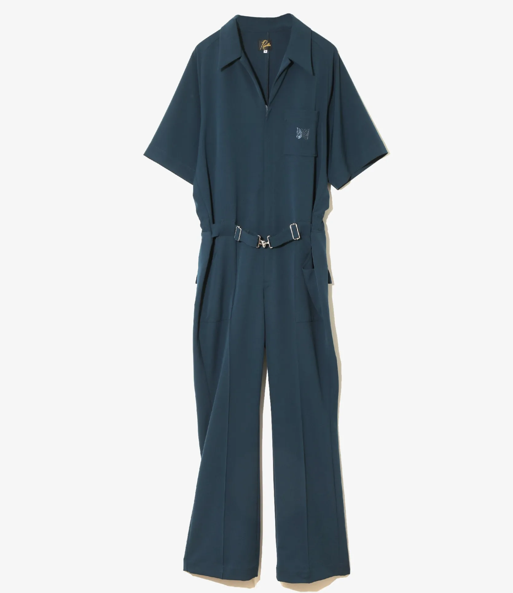 Jumpsuit - Navy - Poly Light Double Cloth