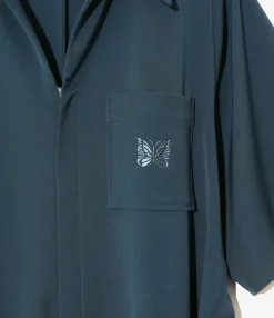 Jumpsuit - Navy - Poly Light Double Cloth