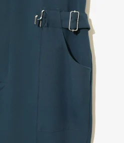 Jumpsuit - Navy - Poly Light Double Cloth