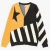 Knit Cardigan - Black - Cotton Stars and Stripes