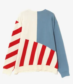 Knit Cardigan - White - Cotton Stars and Stripes