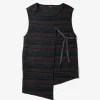 Knit Wrap Vest - Green Fair Isle Stripe Sweater Knit