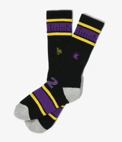 Line&Numbering Socks - Black