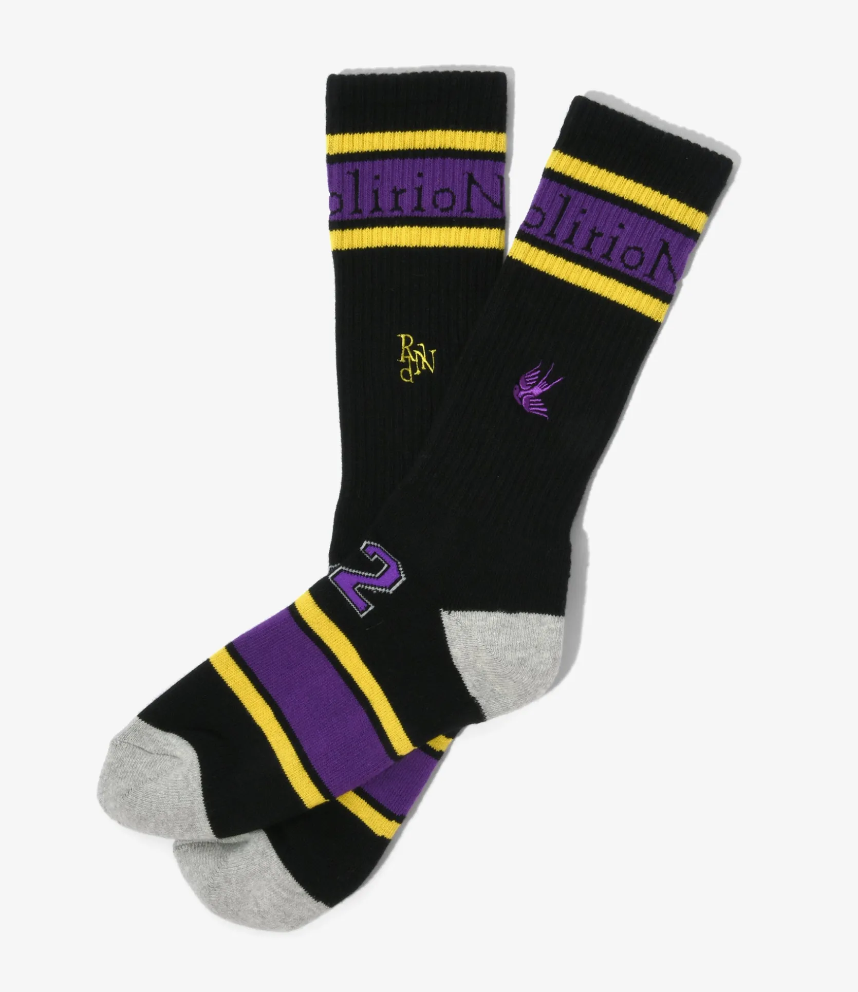Line&Numbering Socks - Black