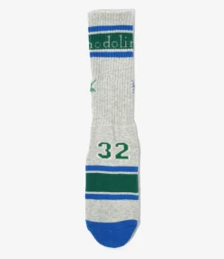 Line&Numbering Socks - H. Grey