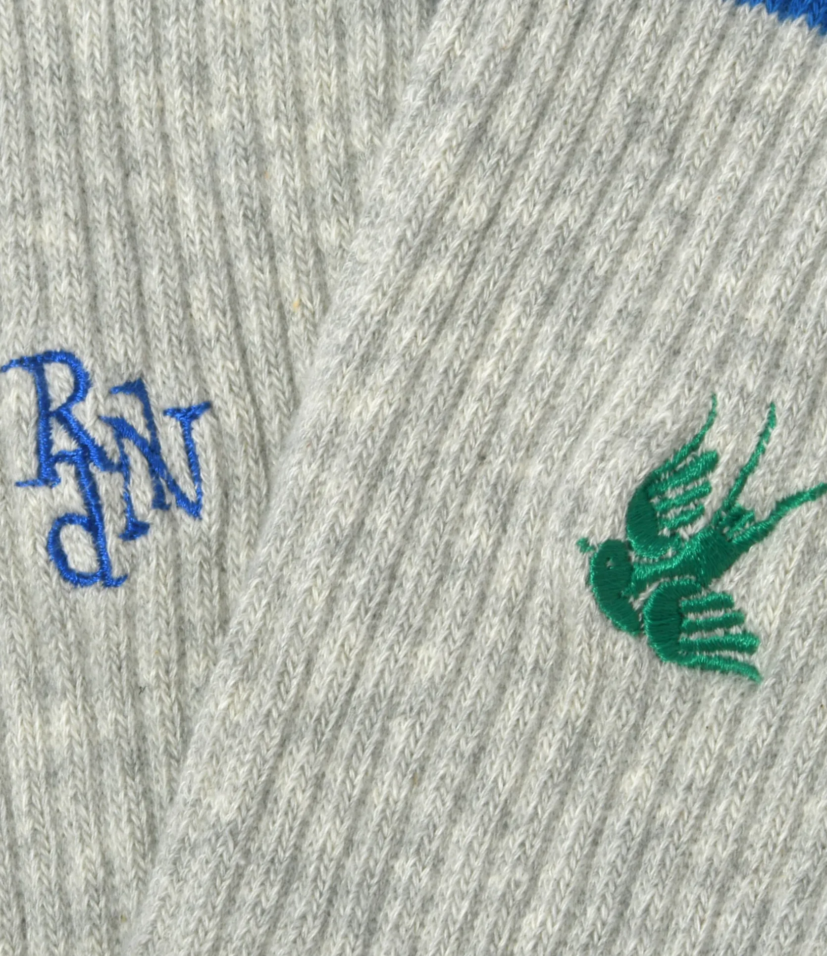 Line&Numbering Socks - H. Grey