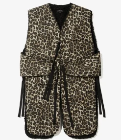 Liner Vest - Brown Nyco Leopard Print