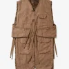 Liner Vest - Khaki Polyester Lt. Weight Fake Suede