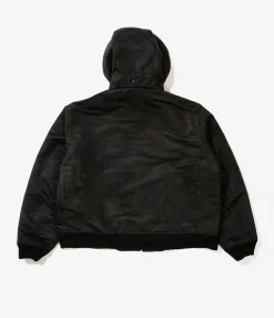 LL Jacket - Black Polyester Fake Suede