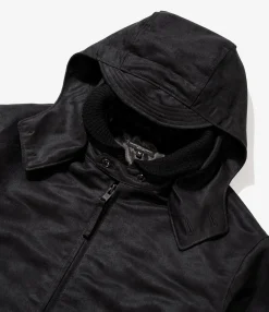 LL Jacket - Black Polyester Fake Suede