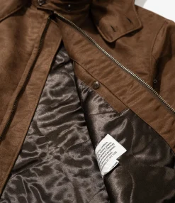 LL Jacket - Brown Polyester Fake Suede