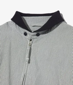 LL Jacket - Navy Cotton Seersucker Stripe