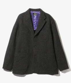 Loafer Jacket - Charcoal - Wool Glen Plaid