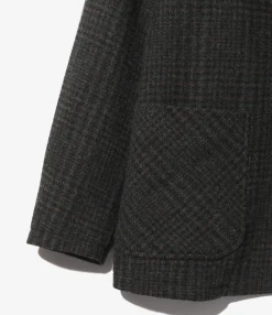 Loafer Jacket - Charcoal - Wool Glen Plaid