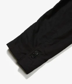 Loiter Jacket - Black Cotton Brushed Herringbone