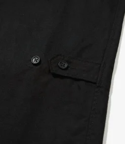 Loiter Jacket - Black Cotton Brushed Herringbone