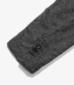 Loiter Jacket - Grey Poly Wool Herringbone