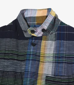 Loiter Jacket - Navy/Yellow/Green Dobby Jq.