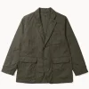 Loiter Jacket - Olive Cotton Brushed Herringbone