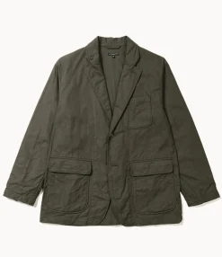 Loiter Jacket - Olive Cotton Brushed Herringbone