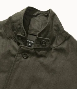 Loiter Jacket - Olive Cotton Brushed Herringbone