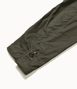 Loiter Jacket - Olive Cotton Brushed Herringbone