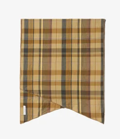 Long Scarf - Olive Cotton Madras Plaid