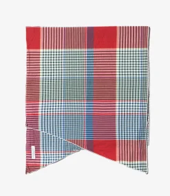 Long Scarf - Red/Green Big Madras Plaid