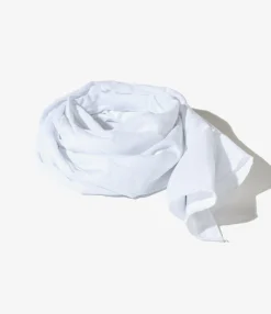 Long Scarf - White Handkerchief Linen
