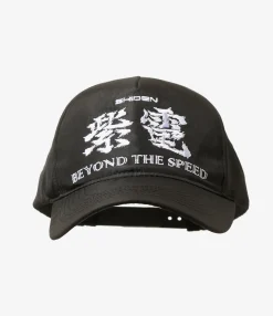 L.P. Racing Cap - Black - Poly Taffeta